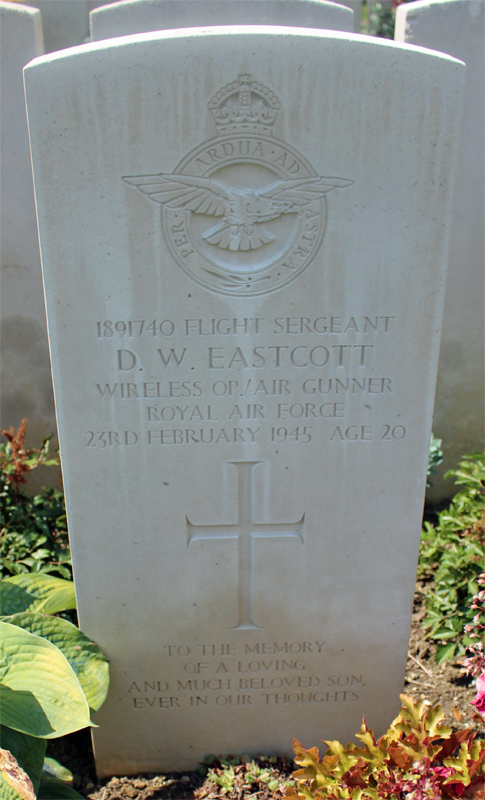 F/Sgt Dennis William Eastcott<br /><br /><br />died on active duty - February 23rd, 1945